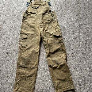 Filson Men's Large waxed canvas bibs